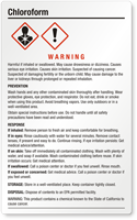 Chloroform Warning Large GHS Chemical Label