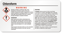 Chloroform Small GHS Chemical Warning Label
