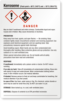 Kerosene Danger - Large GHS Chemical Label
