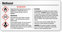 Methanol Danger Small GHS Chemical Label