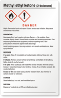 Methyl Ethyl Ketone Danger GHS Chemical Danger Label
