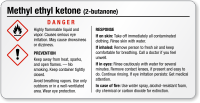 Methyl Ethyl Ketone Danger Small GHS Chemical Label