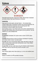 Xylene Danger Large GHS Chemical Label