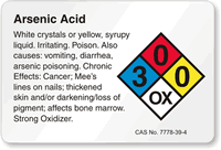 Arsenic Acid NFPA Chemical Hazard Label
