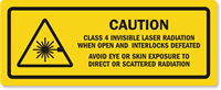 Class 4 Invisible Laser Radiation Label