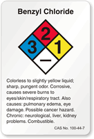 Benzyl Chloride NFPA Chemical Label