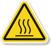 ISO W017 - Burn Hazard/Hot Surface Label