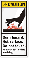 Hot Surface. Allow To Cool Servicing Label
