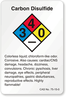 Carbon Disulfide NFPA Chemical Label