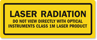 Class 1M Laser Safety Label