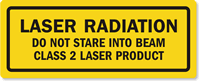 Class 2 Laser Safety Label