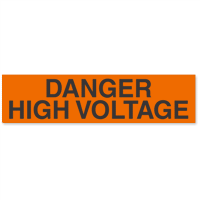 Danger High Voltage Label, Large, 1 Card/Pack