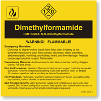 Dimethylformamide ANSI Chemical Label