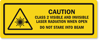 Class 2 Laser Radiation Don't Stare Label