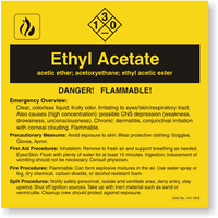 Ethyl Acetate ANSI Chemical Label