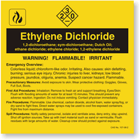 Ethylene Dichloride ANSI Chemical Label
