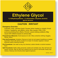 Ethylene Glycol ANSI Chemical Label