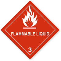 Flammable Liquid Vinyl DOT HazMat Label (500/Roll)