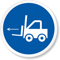 Forklift Point ISO 3864-2 Mandatory Safety Label