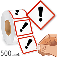 GHS Exclamation Mark Pictogram Label