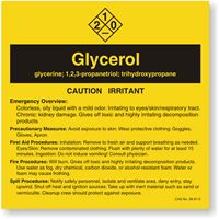 Glycerol ANSI Chemical Label