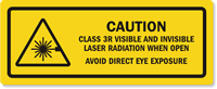 Class 3R Laser Radiation Avoid Exposure Label