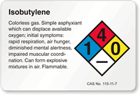 Isobutylene NFPA Chemical Hazard Label