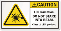 LED Radiation BEAM Label