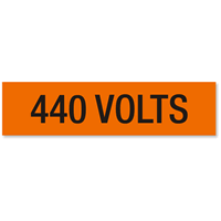 440 Volts Marker Label, Large (2-1/4in. x 9in.)