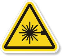 ISO W004 Triangle Laser Beam Label