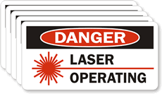 Laser Operating OSHA Danger Label