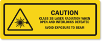 Invisible Class 3B Laser Radiation Avoid Exposure Label