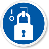 Lock-Out In De-Energized State Symbol Label
