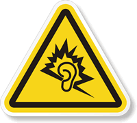 Loud Noise Triangle Symbol Label