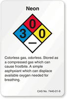 Neon NFPA Chemical Label