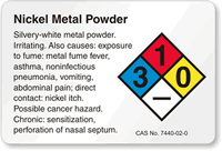 Nickel Metal Powder NFPA Chemical Hazard Label