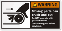 Do Not Operate Lockout/Tagout Before Servicing Label