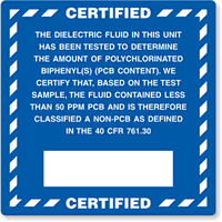 PCB Certified Drum Warning Label