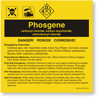 Phosgene ANSI Chemical Label