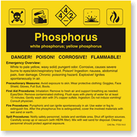 Phosphorus ANSI Chemical Label