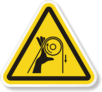 ISO 3864-2 Pinch Point/Entanglement Symbol Label