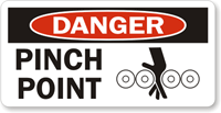 Pinch Point Danger Label