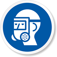 ISO M017 - Wear a Respirator Symbol Label