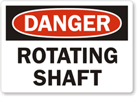 Danger Rotating Shaft Label