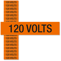 120 Volts Labels, Small (1/2in. x 2-1/4in.)
