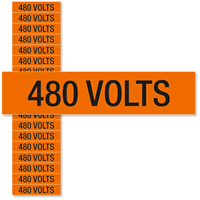 480 Volts Marker Labels, Small (1/2in. x 2-1/4in.)