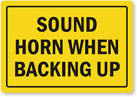 Sound Horn When Backing Label