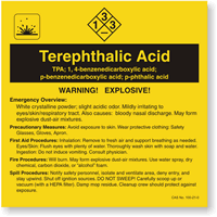 Terephthalic Acid ANSI Chemical Label