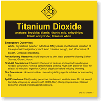 Titanium Dioxide ANSI Chemical Label