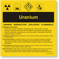 Uranium ANSI Chemical Label